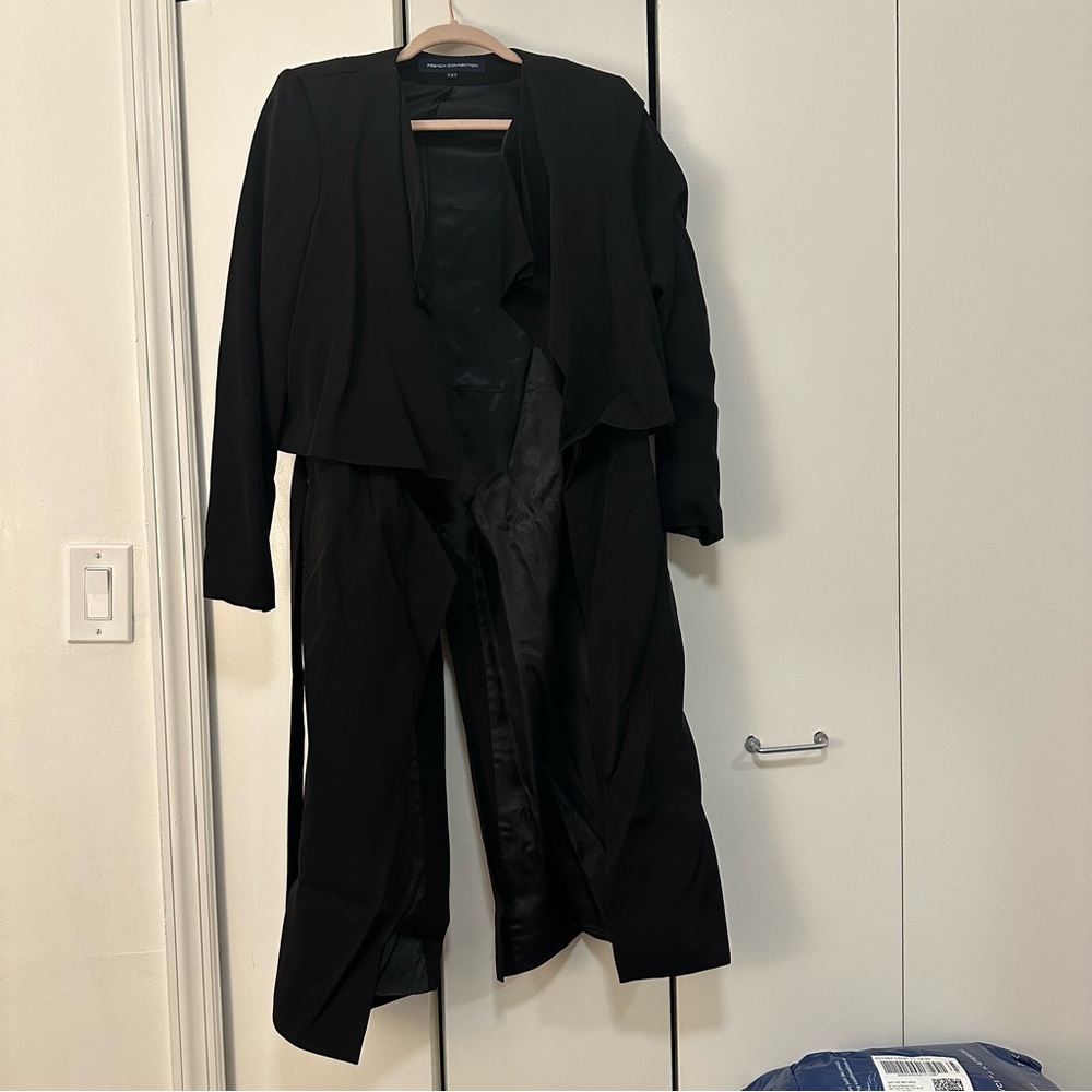 French Connection Black Trench Coat
